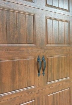 Wooden-Style Garage Door Installation Longwood